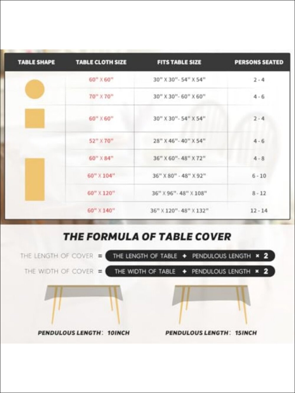 Rustic Rectangular Tablecloth 60x84 Kitchen Dining Table Cover - Picture 6 of 6